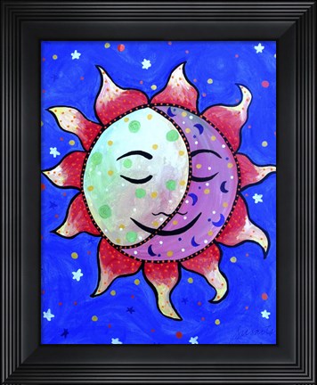 Framed Midnight Sun And Moon Print