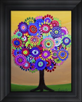 Framed Sunny Tree Of Life Print