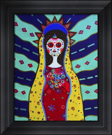 Framed Virgin Guadalupe Dia De Los Muertos Print