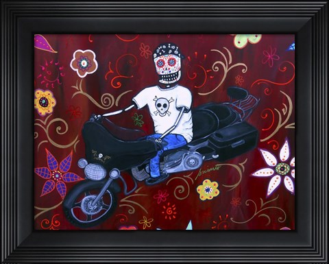 Framed Street Glider Harley Print