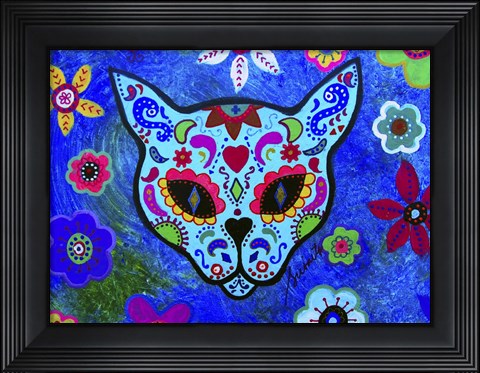 Framed El Gato Face Meow Print