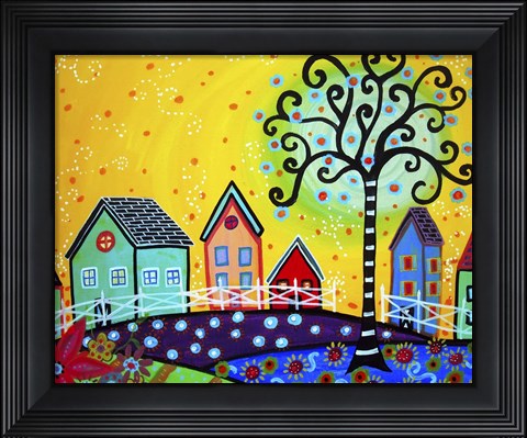 Framed Farm Town 1 Print