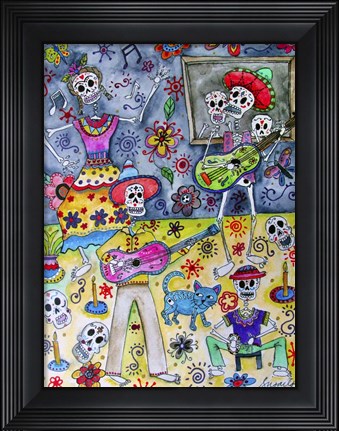 Framed Fiesta Calavera Print