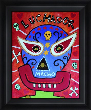 Framed Luchador Print
