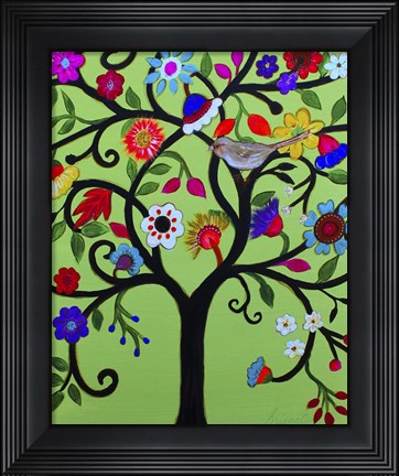 Framed Special Tree Of Life Whimsical Print