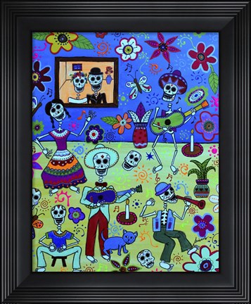 Framed Fiesta Calaveras Amor Print