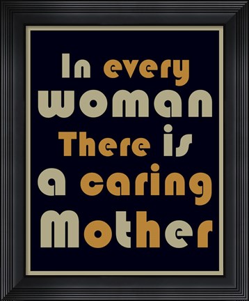 Framed Caring Mother Print