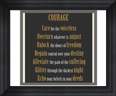 Framed Courage Print