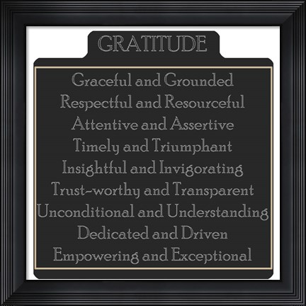 Framed Gratitude 1 Print
