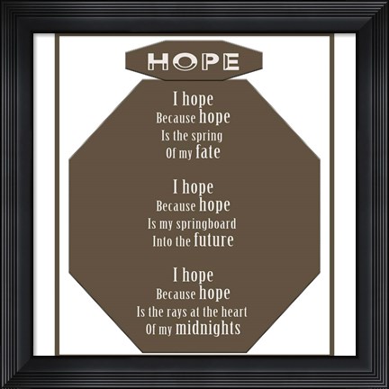 Framed Hope 1 Print