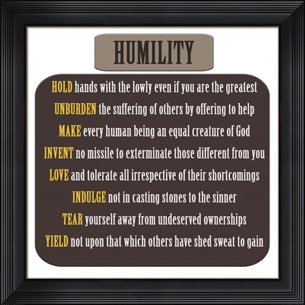 Framed Humility Print