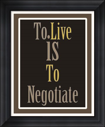 Framed Negotiation 1 Print