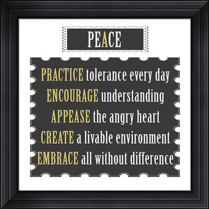 Framed Peace Print