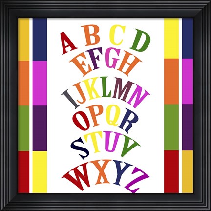 Framed Rainbow Alphabet 2 Print