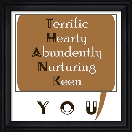 Framed Thank You 1 Print