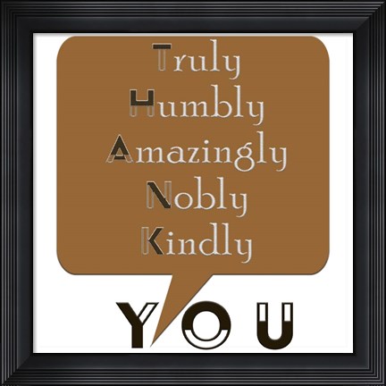 Framed Thank You 2 Print