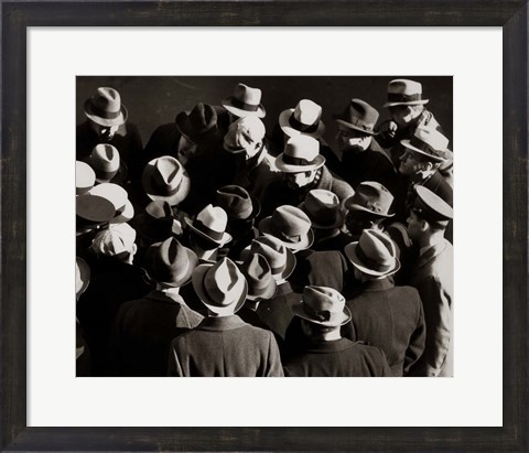 Framed 1930s 1940s Elevated View Of Group of Men Print