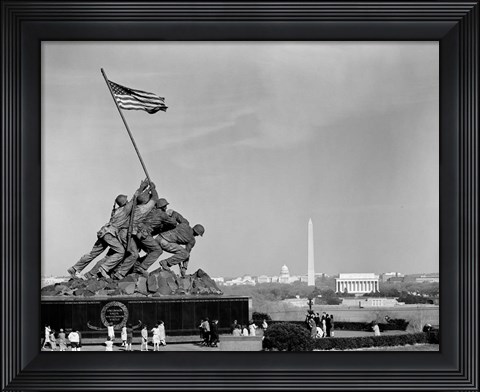 Framed 1960s Marine Corps Monument In Arlington Print