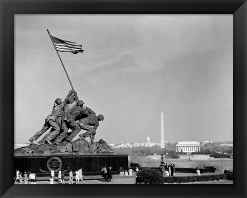 Framed 1960s Marine Corps Monument In Arlington Print