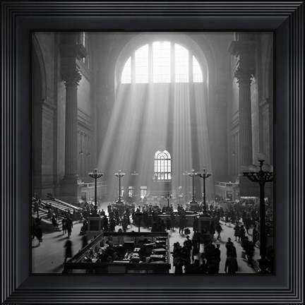Framed 1930s 1940s Interior Pennsylvania Station New York City? Print