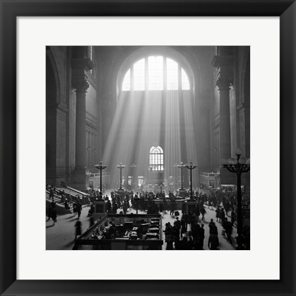 Framed 1930s 1940s Interior Pennsylvania Station New York City? Print