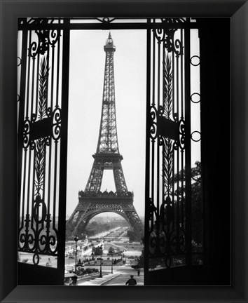 Framed 1920s Eiffel Tower Built 1889 Print