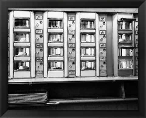 Framed 1920s 1930s 1940s 1950s Automat Cafeteria Vending Machine? Print