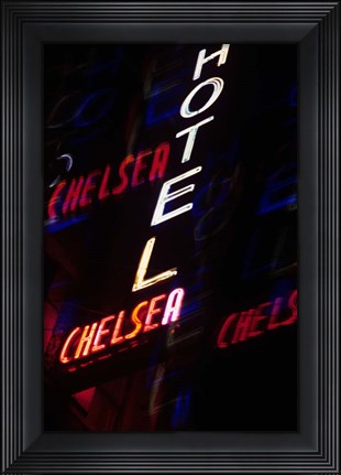 Framed 2000S Multiple Exposure Neon Sign Print