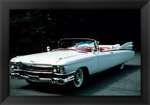 Framed 1950s 1959 El Dorado Biarritz Cadillac Convertible Print