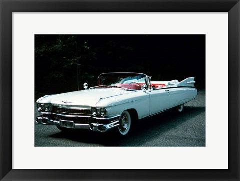 Framed 1950s 1959 El Dorado Biarritz Cadillac Convertible Print