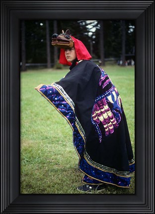 Framed Makah Indian Female Dance Costume Print