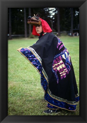 Framed Makah Indian Female Dance Costume Print