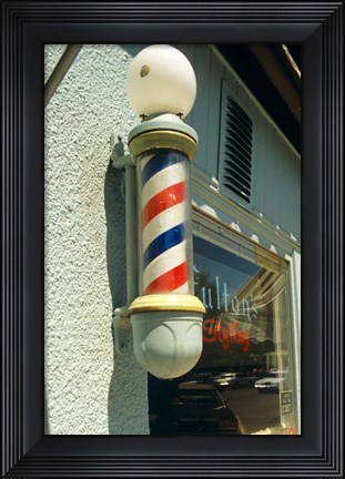 Framed Barber Pole Spring Lake New Jersey Usa Print