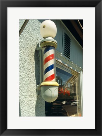 Framed Barber Pole Spring Lake New Jersey Usa Print