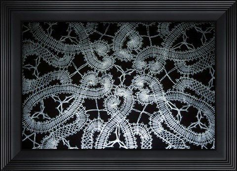 Framed Bruges Belgium Detail Of Hand Made Lace Print