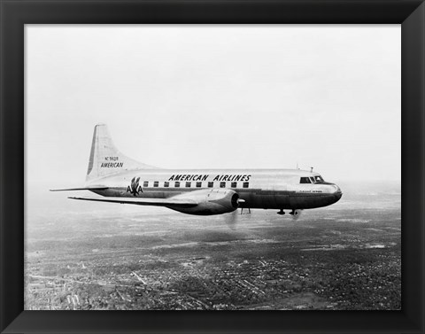 Framed 1940s 1950s American Airlines Convair Flagship Print