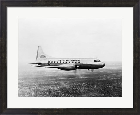 Framed 1940s 1950s American Airlines Convair Flagship Print