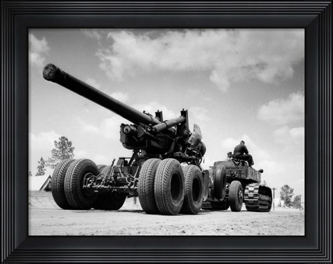 Framed 1940s Army Track Laying Vehicle Print