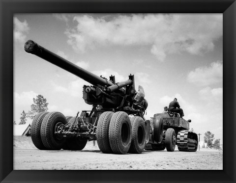 Framed 1940s Army Track Laying Vehicle Print