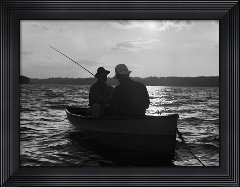 Framed 1930s Two Anonymous Men Wearing Hats Print