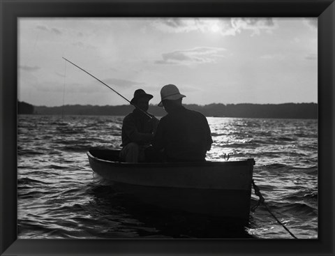 Framed 1930s Two Anonymous Men Wearing Hats Print