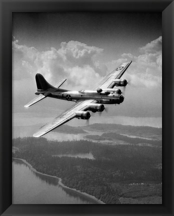 Framed 1940s Us Army Aircraft World War Ii B-17 Print