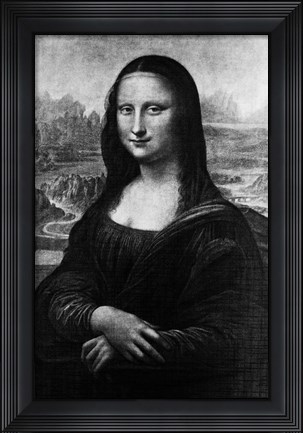 Framed Leonardo Da Vinci&#39;S Mona Lisa 16Th Century Painting Print