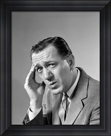 Framed 1960s Portrait Man In Suit And Tie Print