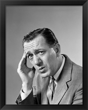 Framed 1960s Portrait Man In Suit And Tie Print