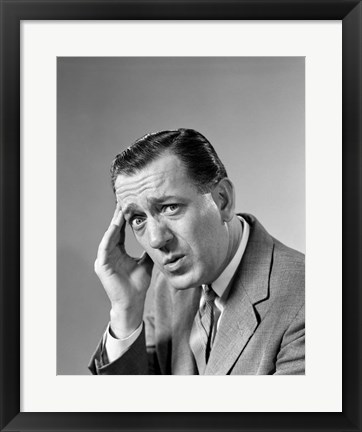 Framed 1960s Portrait Man In Suit And Tie Print