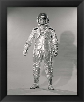 Framed 1960s Standing  Portrait Of Astronaut In Space? Print