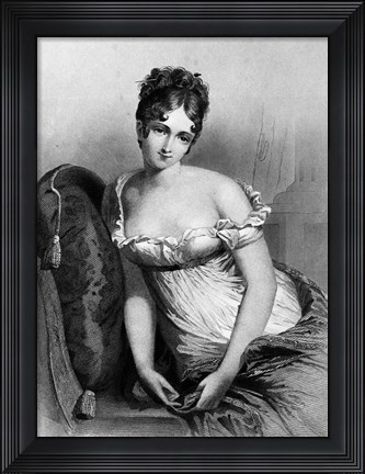 Framed 1800s Madame Recamier The Most Beautiful Woman Print