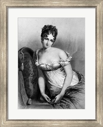 Framed 1800s Madame Recamier The Most Beautiful Woman Print