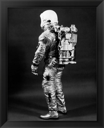 Framed 1960s Side View Of Astronaut Print